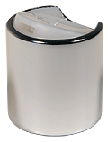 Disc dispensing Natural cap w/silver aluminum sleeve  24-410 #24-410S-CASE