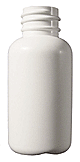 PLASTIQUE 1oz. HDPE White Plastic Bottle without caps #01P20HW-12