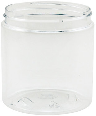 Jars 8 oz. PET clear (70-400) without caps   #4001C