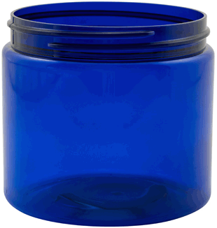 JAR 16 oz. PET Cobalt Blue without caps #4002B