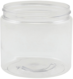 Jars 16 oz. PET clear without caps (89-400)   #4002C