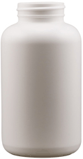 400 cc White HDPE Plastic Packer Bottle #400PE-12