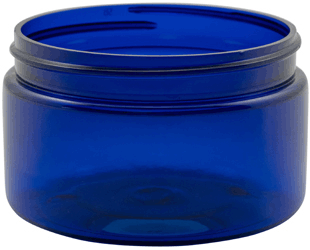 Jars 4 oz. PET Cobalt Blue Heavy wall without caps  #4012B-12