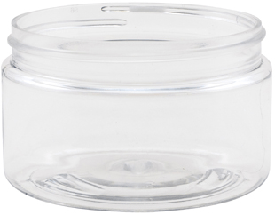 Jars 4 oz PET Clear low profile heavy wall jars without caps #4012C