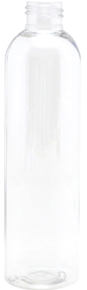 8 oz. Clear Cosmo Rounds PET Plastic Bottle  without caps  #4013C-M
