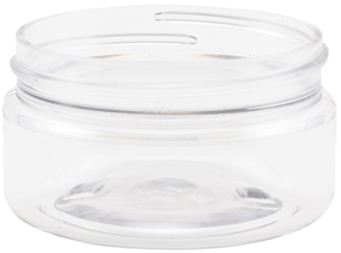Jars 2 oz PET clear low profile heavy wall without caps  #4015C-12