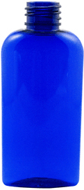 PET 2 OZ Cobalt Blue Cosmo Oval plasticbottle without cap  #4019B-410-12