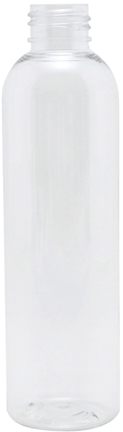 6 oz. Clear Cosmo Rounds PET Plastic Bottle without caps #4038C-410-12