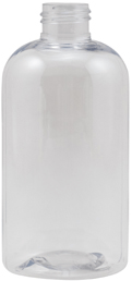 8 oz. Clear Boston Rounds PET Plastic Bottle without caps  <br><font color=green> no additional discount on this item  </font>         #7027C-410