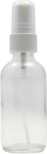 2 oz Clear Boston Round Glass Bottle with White Ribbed Spraye<br><font color=green>Stem needs to be cut to size</font><br><font color=red> New Discount Price </font><br><font color=green> no additional discount on this item  </font> #AEDL96-240