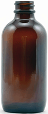 4 oz Amber Boston Rounds Glass Bottle without caps***OUT OF STOCK*** #BA04-128