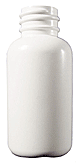 Boston Rounds Plastic Bottle 1 oz. White 20-410 LDPE without caps #BR01-WHITE-12
