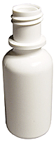 Boston Rounds Plastic Bottle 1/2 oz. white  LDPE without caps <br><font color=red>NEW DISCOUNT PRICE </font> #BR1-2-WHITE
