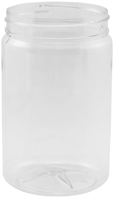 32 oz. PET clear tall Food Plastic Jars without caps     #CP-32
