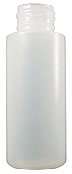 Cylinder rounds 2 oz. HDPE natural Plastic Bottles without caps #CYL02-250