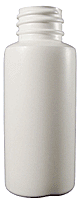 Cylinder Rounds Plastic Bottle 2 oz. HDPE white without caps #CYL02W-250