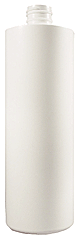 Cylinder Rounds Plastic Bottle 16 oz. HDPE white without caps #CYL16W