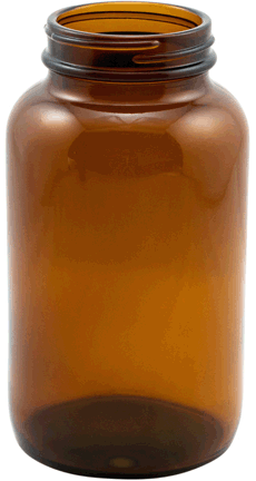 400 CC Amber Glass Packers without caps     #GAP-400-12