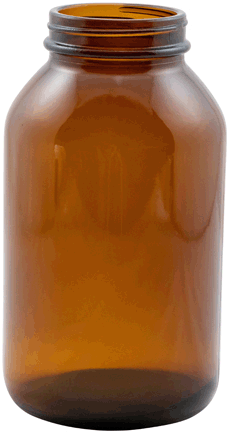 500 CC Amber Glass Packers without caps   #GAP-500-12