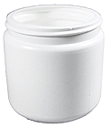 JAR 16 oz HDPE white 89-400 #JPE16-WHITE-12
