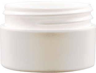 JAR 1/2 oz. PP White plastic straight base double wall without caps #JPP01-2-12
