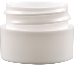 JAR 1/4 oz. White plastic straight base double wall without caps #JPP01-4-CASE