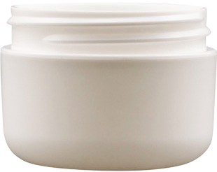 JAR 1 oz. white Cosmetic Plastic round base without caps #JPR01-12