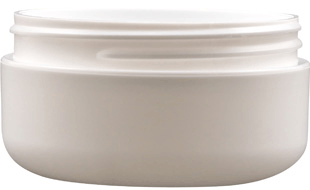 JAR 2 oz. 70 mm white Cosmetic Plastic round base low profile double wall without caps #JPR02-LOW-12