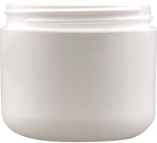 JAR 4 oz. white Cosmetic Plastic round base double wall without caps #JPR04-12