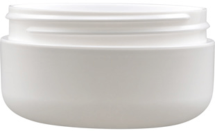 JAR 4 oz. White Cosmetic Plastic round base  double wall low profile without caps ***OUT OF STOCK *** #JPR04-LOW