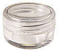 JAR 1/3 oz. Or 10 grams clear with clear lids #JPS-1-4-CLEAR-C