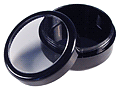 JAR 20ml Black base with black cap/clear top #JPS-20ML-BLK-12