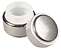 15 ml Silver Jar with glass insert  #JRSV-15ML