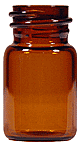 5/8 Dram Amber Glass Vials without caps #M0129-145