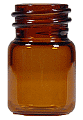1/3 Dram Amber Glass Vials  without caps #M0131-48