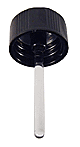 Caps Black 18-400 with glass rod for 2 dram vial #M03025-APP45