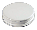 Caps 43-400 White Metal with Plastisol Liner #M2000M