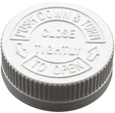 Child Resistant Caps 38-400 pressure sensitive    <br><font color=red>Temporary Out of Stock</font> #M2007C