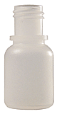 Boston Rounds 1/4 oz. natural LDPE Plastic Bottles without caps  #N1315