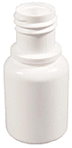 Boston Rounds Plastic Bottle 1/4 oz. White LDPE #N1315C-WHITE
