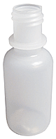 Boston Rounds 1/2 oz. natural LDPE Plastic Bottles without caps #N1322