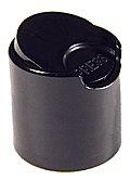 Caps 24-410 Smooth Black Disc Dispensing flip up #N3285-SMOOTH