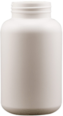 500 cc White HDPE Plastic Packer Bottle #PE-0500-WB
