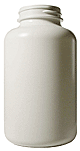 625 cc White HDPE Plastic Packer Bottle #PE-0625-WB