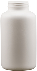 750 cc White HDPE Plastic Packer Bottle #PE-0750-WB
