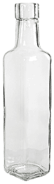 250ml Quatro Flint Glass Bottles without caps  #QUA-250-28-400