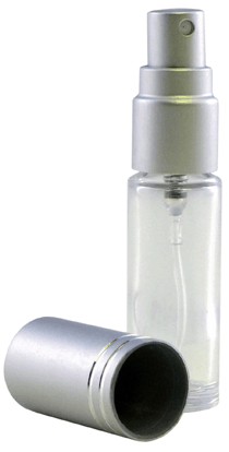 4.6 ml Clear Glass Perfume Bottle with Silver Sprayer  #RB5