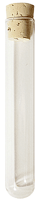 Bath Salts Tubes Clear Glass with Corks 8 inches long #SSRB-8